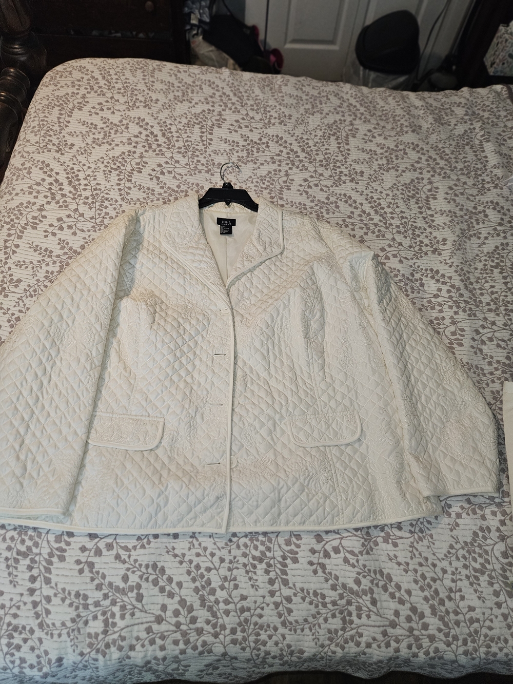 A.N.A Quilted Ivory Blazer Jacket